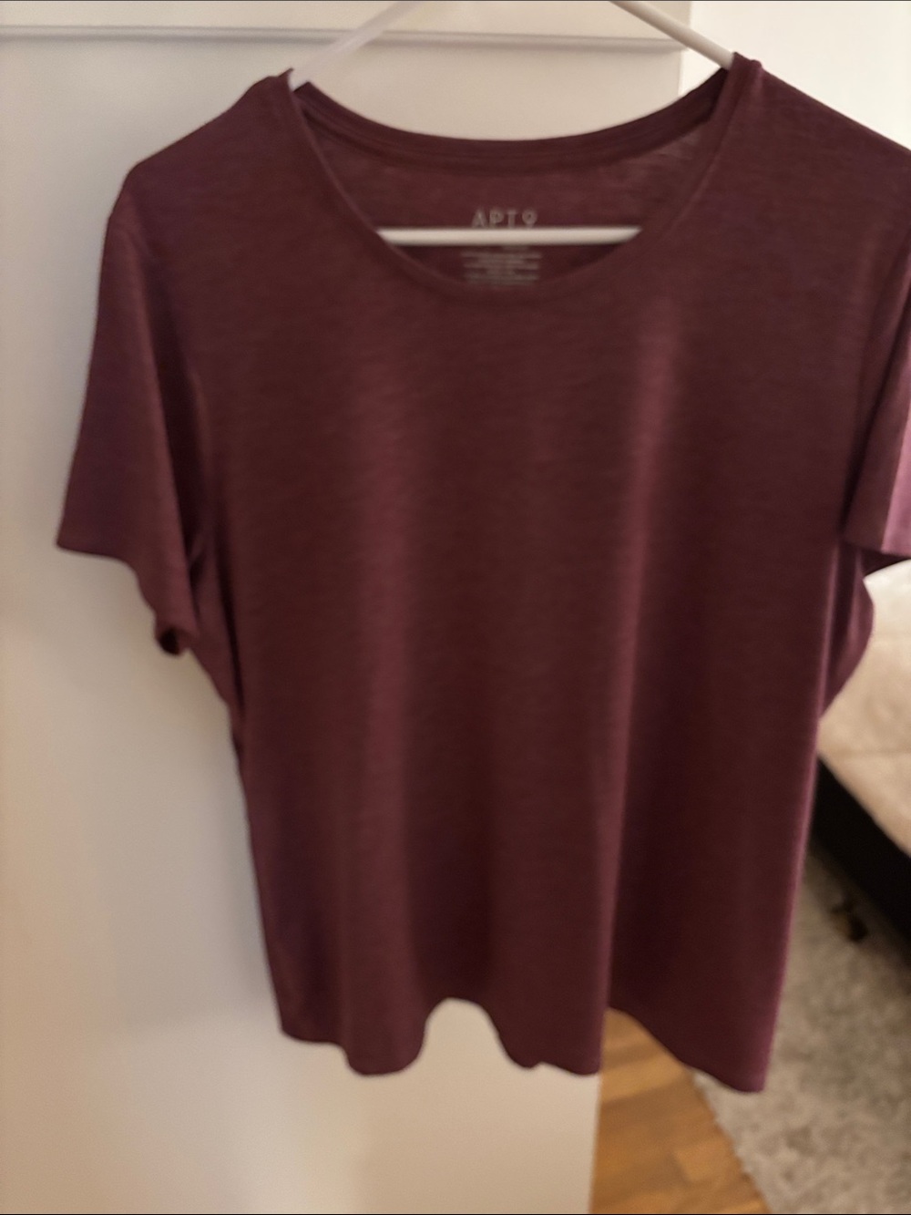 Apt. 9 Short Sleeve Crewneck Tee in Plum